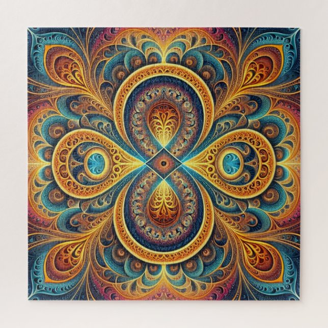 Vibrant Fractal Art Jigsaw Puzzle (Vertical)
