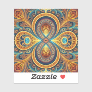 Vibrant Fractal Art Sticker