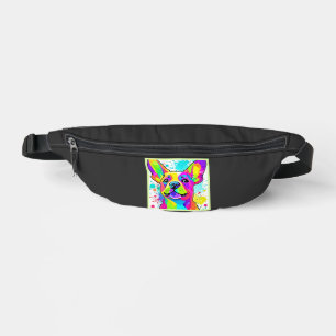 Vibrant Frenchie Bulldog Puppy Art Fanny Pack