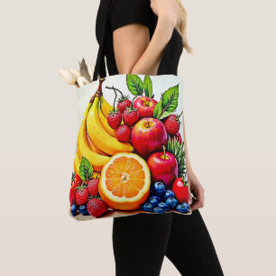Vibrant Fresh Fruit Delight Design Tote Bag