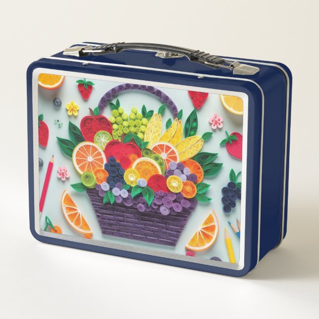 Vibrant Fruit Basket Lunchbox Design (Back)