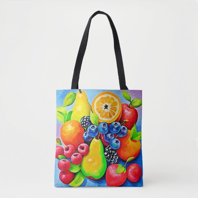 Vibrant Fruit Still Life Tote Bag (Front)