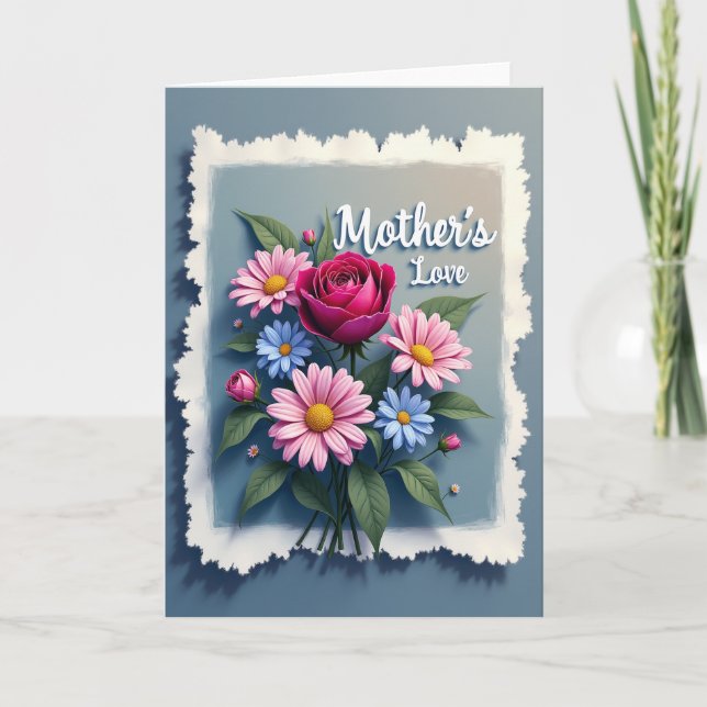 Vibrant Fuchsia Bloom Card (Front)