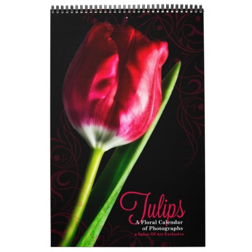 Vibrant Full Length Tulip Garden 12 Month Calendar