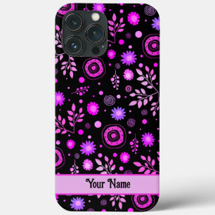 Vibrant Fun Purple Abstract Floral Modern Custom iPhone 13 Pro Max Case