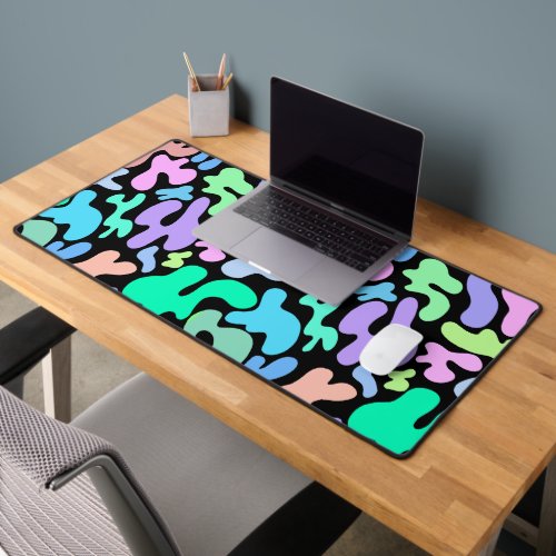 Vibrant Fusion Abstract Desk Mat