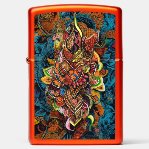 Vibrant Fusion The Energetic Design Zippo Lighter