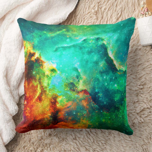 Vibrant Galaxy Canvas Art Throw Pillow (Blanket)