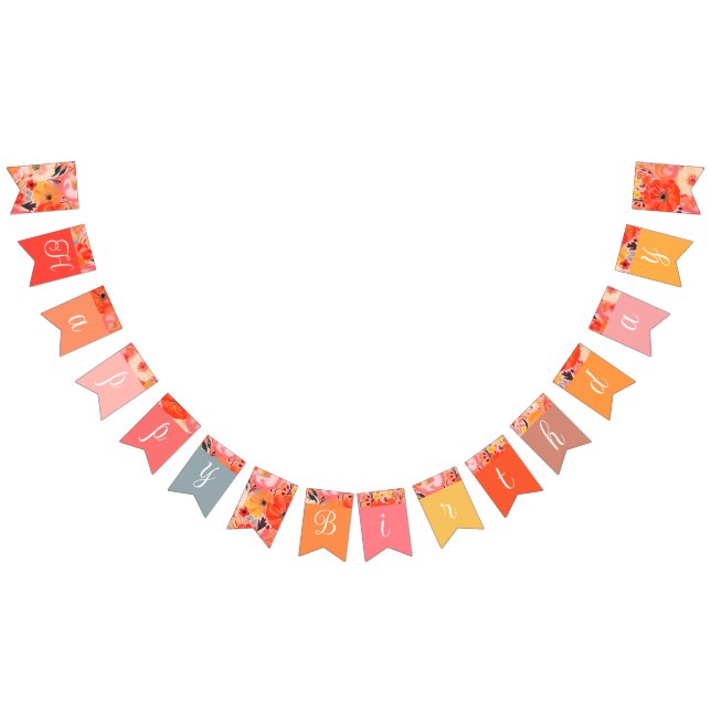 Vibrant Garden Party Bunting Flags (All)