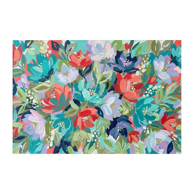 Vibrant Garden Symphony Acrylic Print (Front)