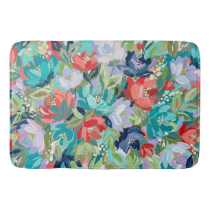 Vibrant Garden Symphony Bath Mat