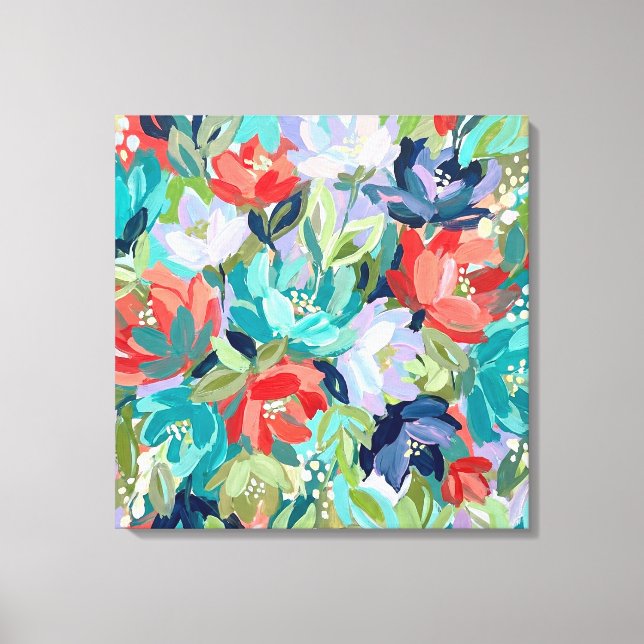 Vibrant Garden Symphony Canvas Print (Front)