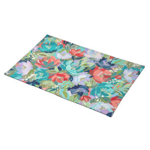 Vibrant Garden Symphony Cloth Placemat