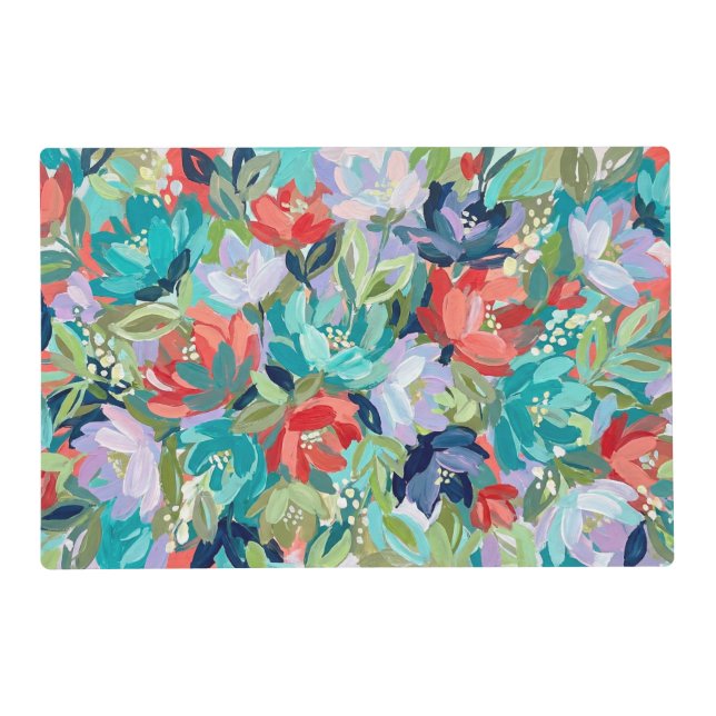 Vibrant Garden Symphony Placemat (Front)