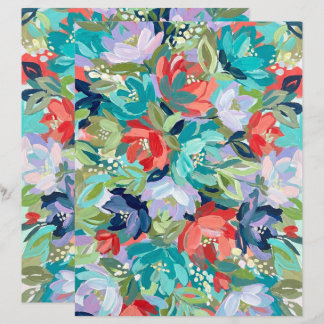 Vibrant Garden Symphony Scrapbook Paper