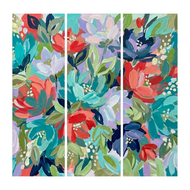 Vibrant Garden Symphony Triptych (Front)