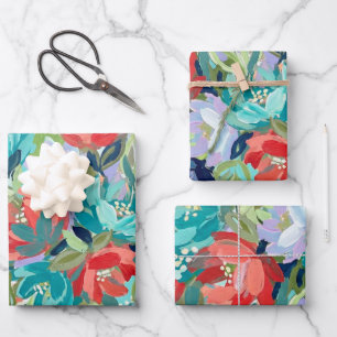 Vibrant Garden Symphony Wrapping Paper Sheets