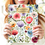 Vibrant Garden Watercolor Floral Custom Name Planner<br><div class="desc">This cheerful design showcases a vibrant garden of watercolor florals in a variety of bold shades, including red, pink, purple, orange, and blue. The delicate greenery adds depth and charm, while the sleek gold nameplate provides a personalized touch. Perfect for students, professionals, or anyone who loves colorful and artistic designs....</div>