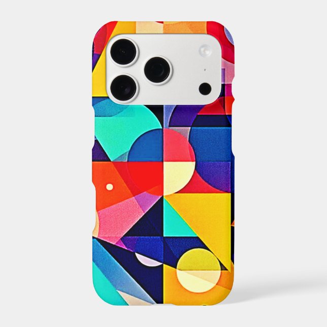Vibrant Geometric Abstract Art Iphone Case (Back)