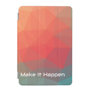 Vibrant Geometric Abstract Custom Monogram iPad Mini Cover