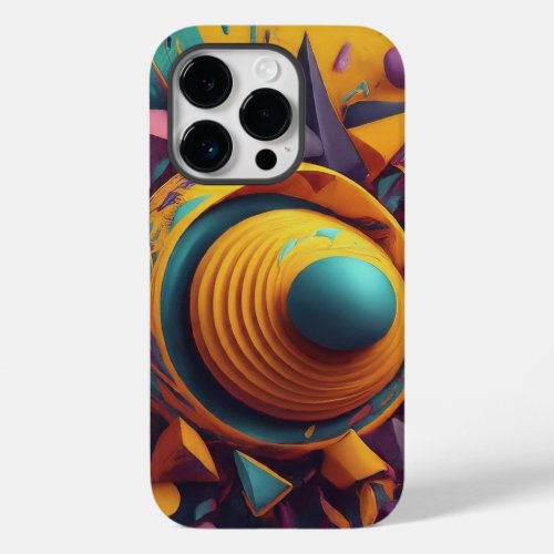 Vibrant Geometric Abstract iPhone 14 Pro Case