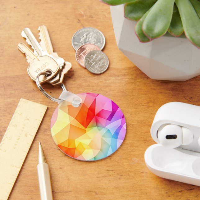 Vibrant Geometric Abstract Keychain (Desk)