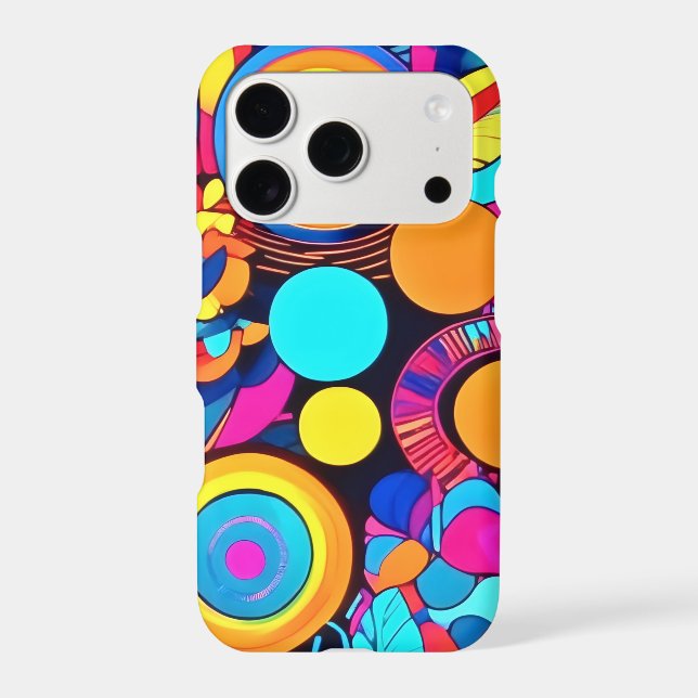 Vibrant Geometric Abstract Patterns Iphone Case (Back)