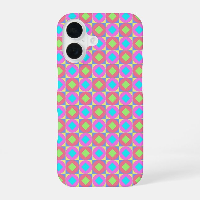 Vibrant Geometric Abstract Psychedelic Pattern Iphone Case (Back)