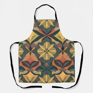 Vibrant Geometric Apron - Artistic Digital Print