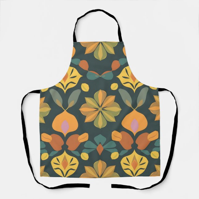 Vibrant Geometric Apron - Colorful Home Decor (Front)