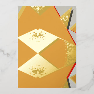 Vibrant Geometric Burst  Foil Invitation
