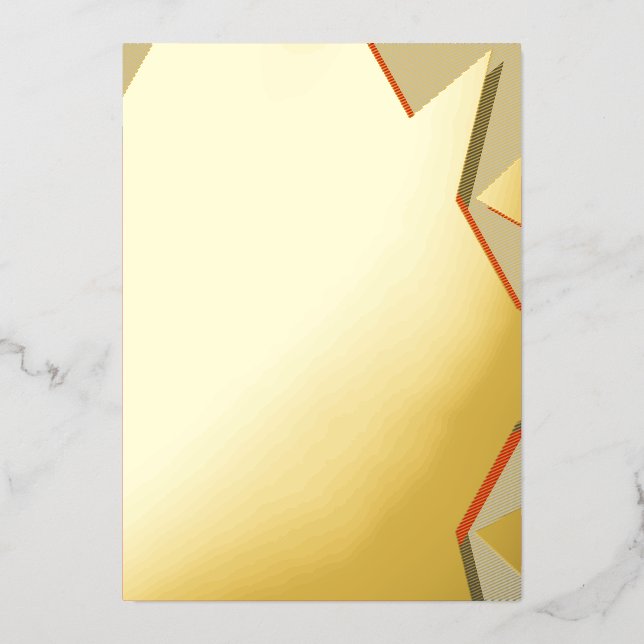 Vibrant Geometric Burst  Foil Invitation (Front)