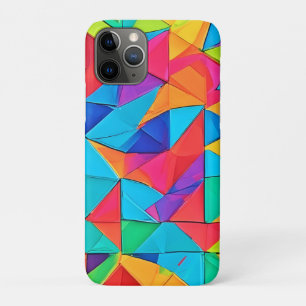 Vibrant Geometric Color Blocks Art iPhone 11 Pro Case