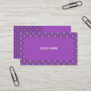 Vibrant Geometric Diamond Seamless pattern Business Card