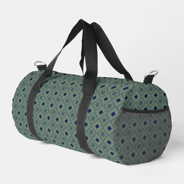 Vibrant Geometric Duffle Bag (Right Corner)