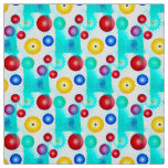 Vibrant Geometric Floral Abstract Fabric