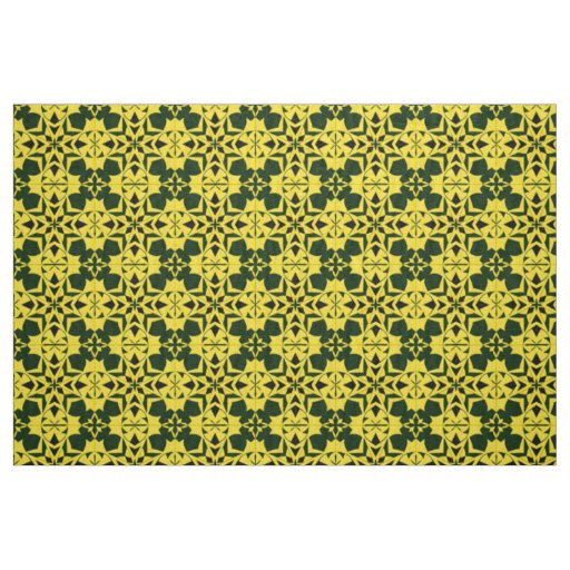 Vibrant Geometric Floral Design Fabric