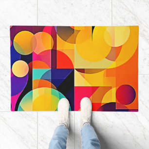 Vibrant Geometric Harmony Doormat