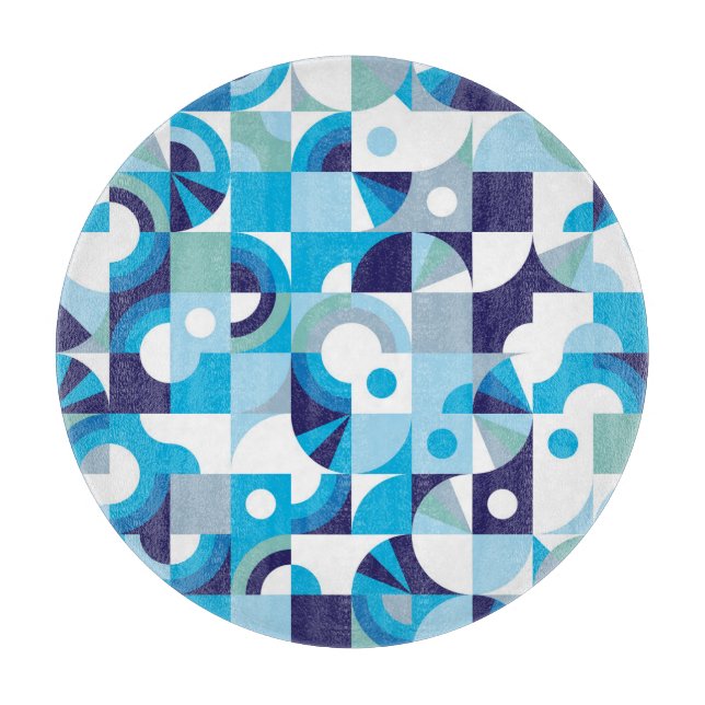Vibrant Geometric: Modern Seamless Cutting Board (Front)