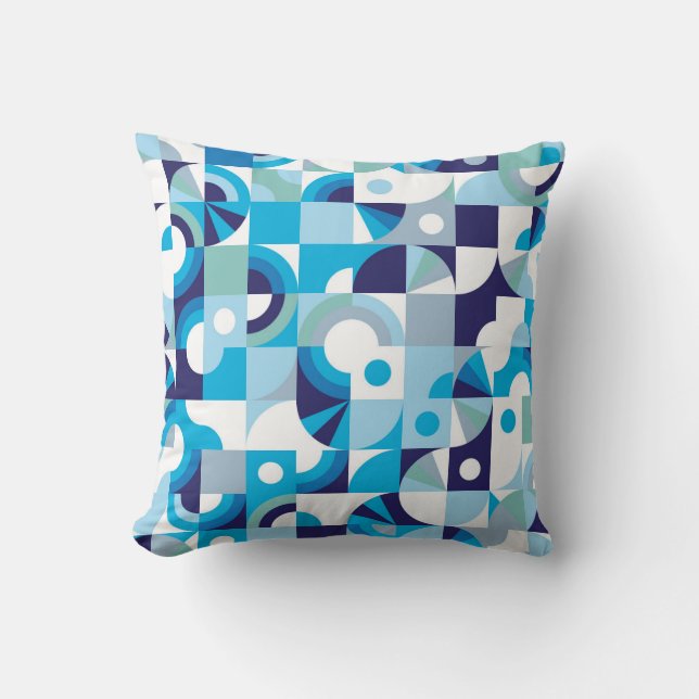 Vibrant Geometric: Modern Seamless Throw Pillow (Front)