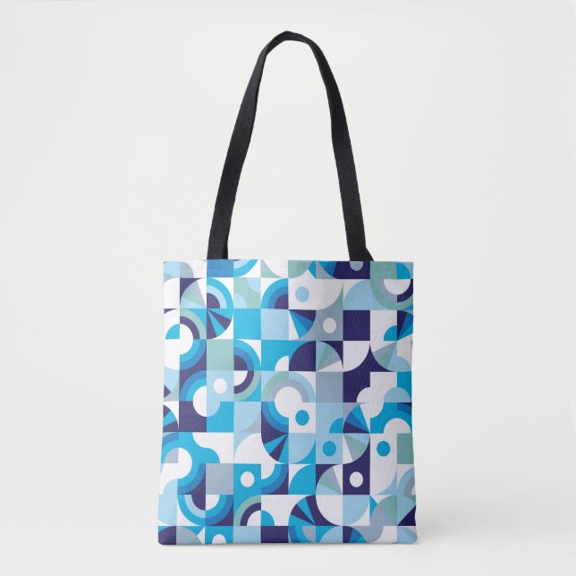 Vibrant Geometric: Modern Seamless Tote Bag (Front)