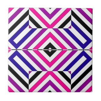 Vibrant Geometric Op Art Illusion Mosaic Pattern