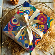 Vibrant Geometric Patchwork African American Gifts