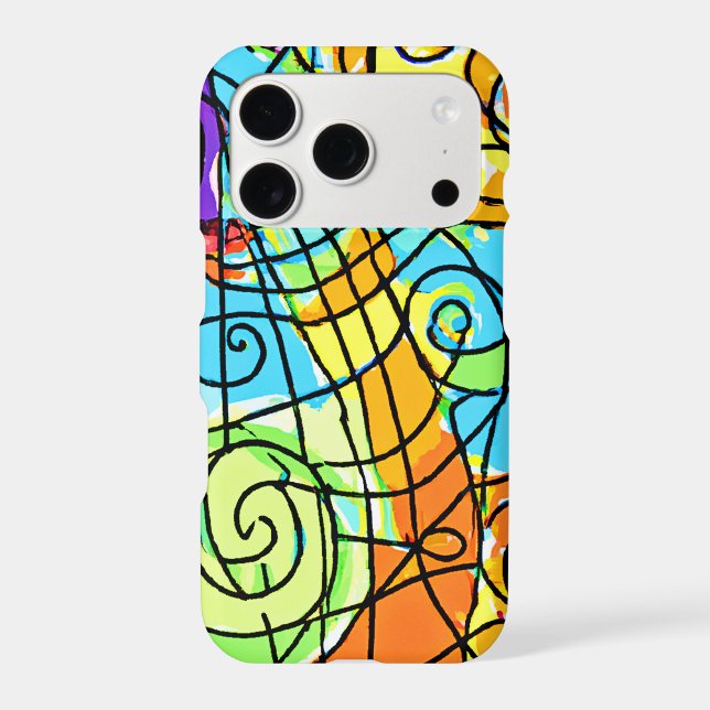 Vibrant Geometric Pattern Iphone Case (Back)