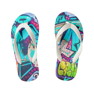 Vibrant Geometric Pattern Summer Flip Flops