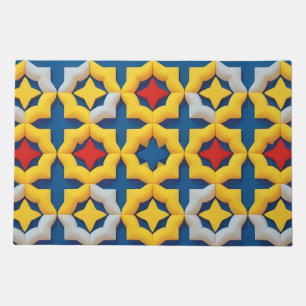 Vibrant Geometric Pattern with Bold Colors Doormat