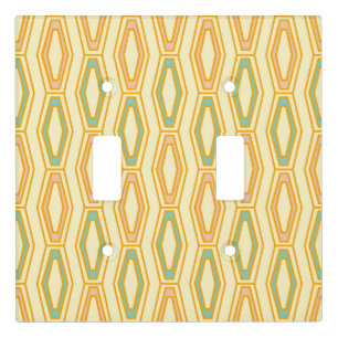 Vibrant geometric pattern with hexagonal shapes  light switch cover