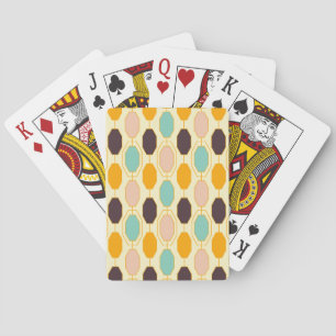 Vibrant geometric pattern with rows of octagonal s poker cards