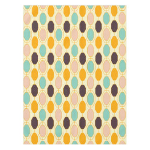 Vibrant geometric pattern with rows of octagonal s tablecloth