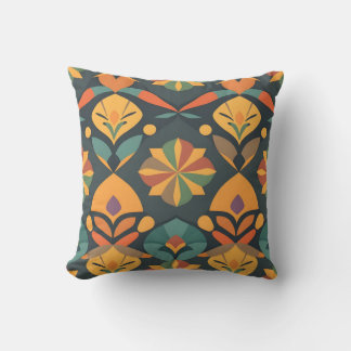 Vibrant Geometric Pillow - Colorful Home Decor